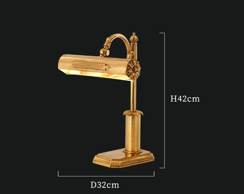 Copper Desk Lamp - Classic European Design