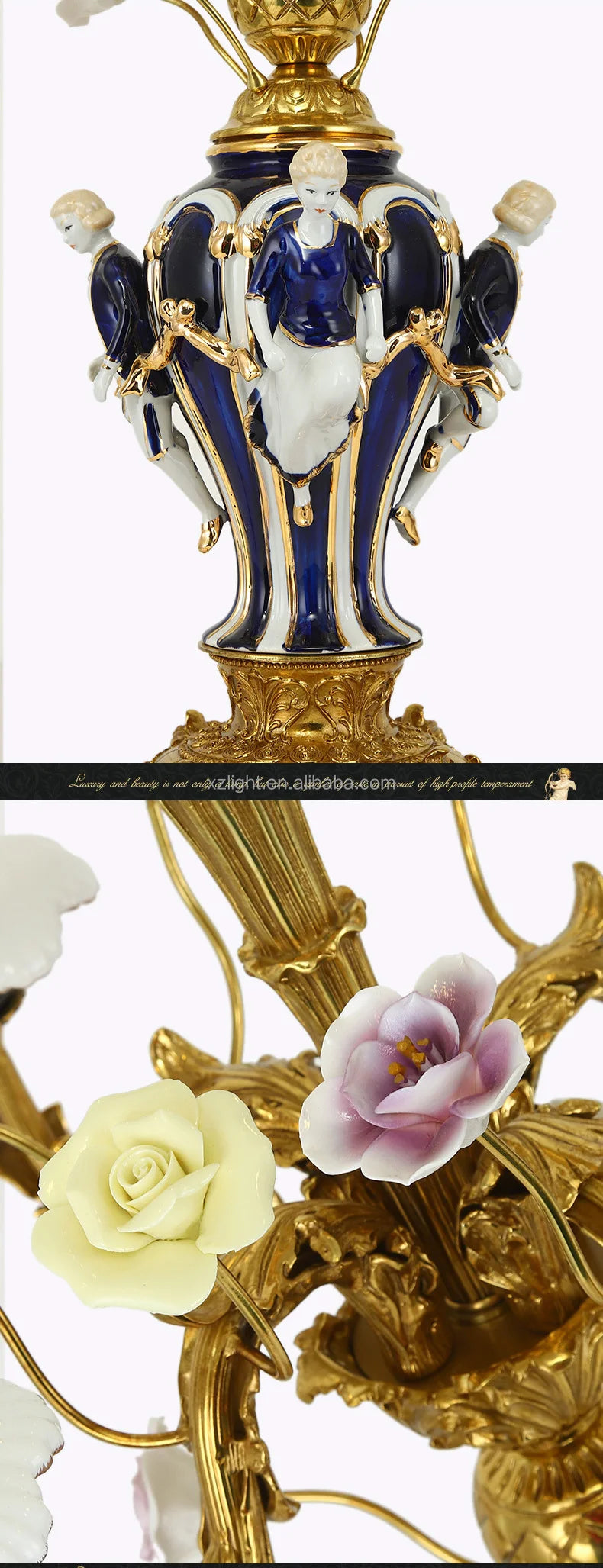 Luxury European Desk Lamp – Elegant Ceramic Home Decor