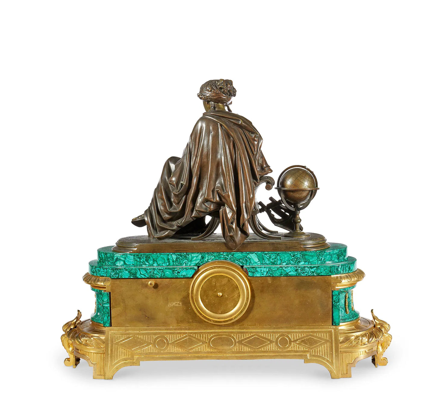 Malachite Quartz Table Clock