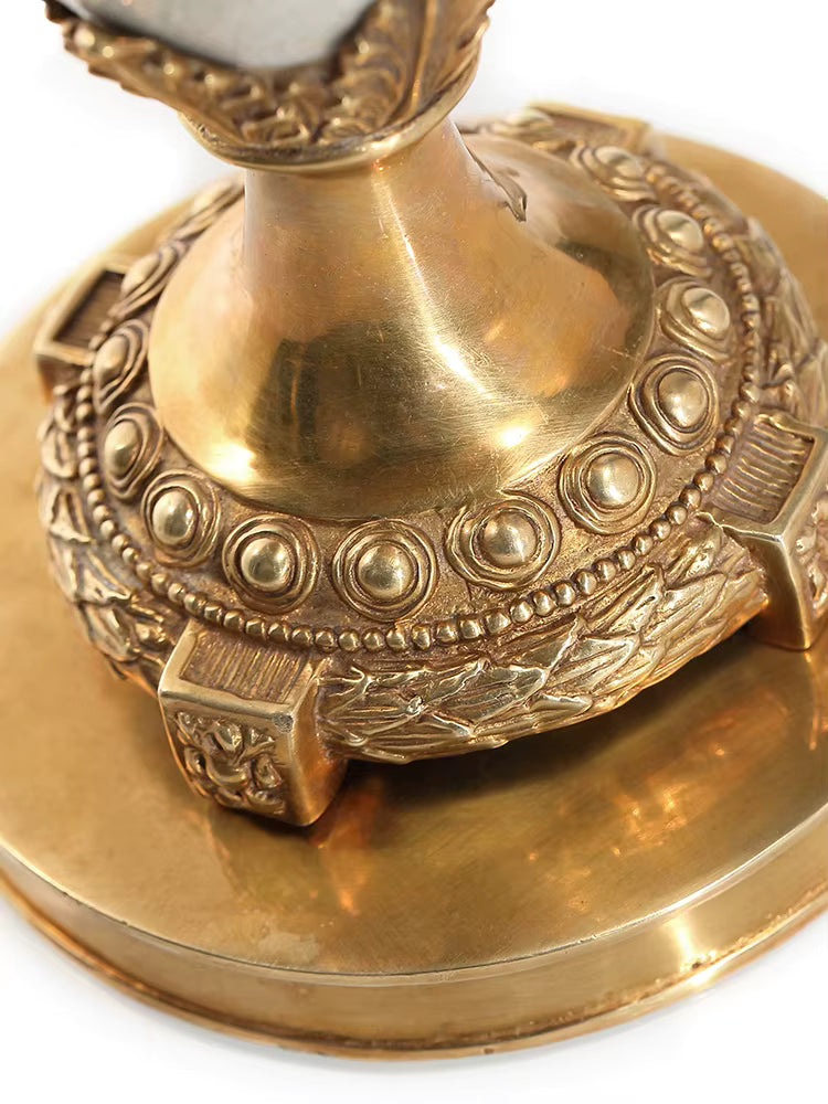 American Vintage Ceramic and copper table lamp