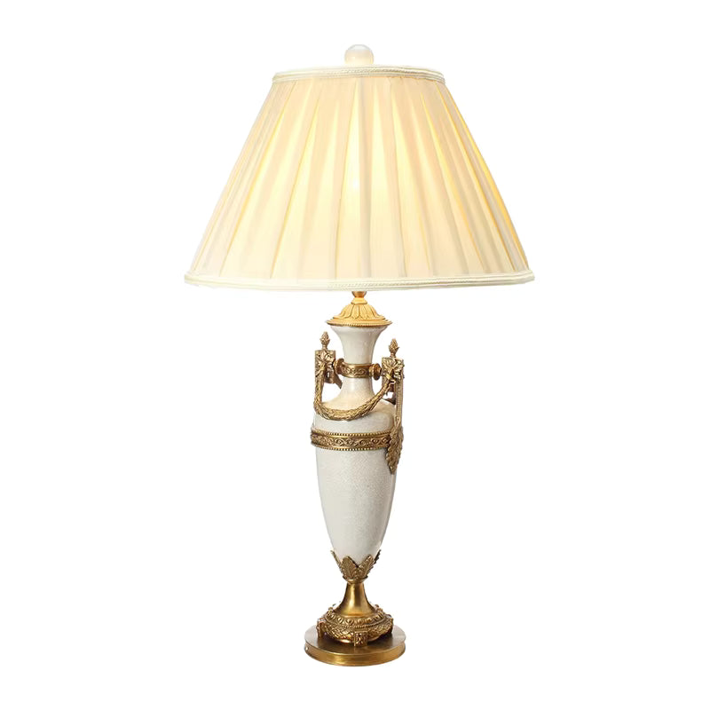 American Vintage Ceramic and copper table lamp