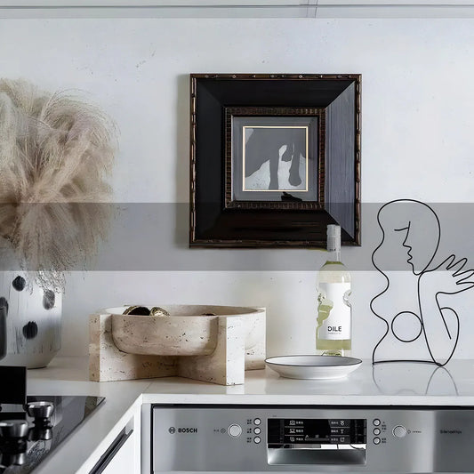 Modern Yellow Travertine Craft High Footed Fruit Plate