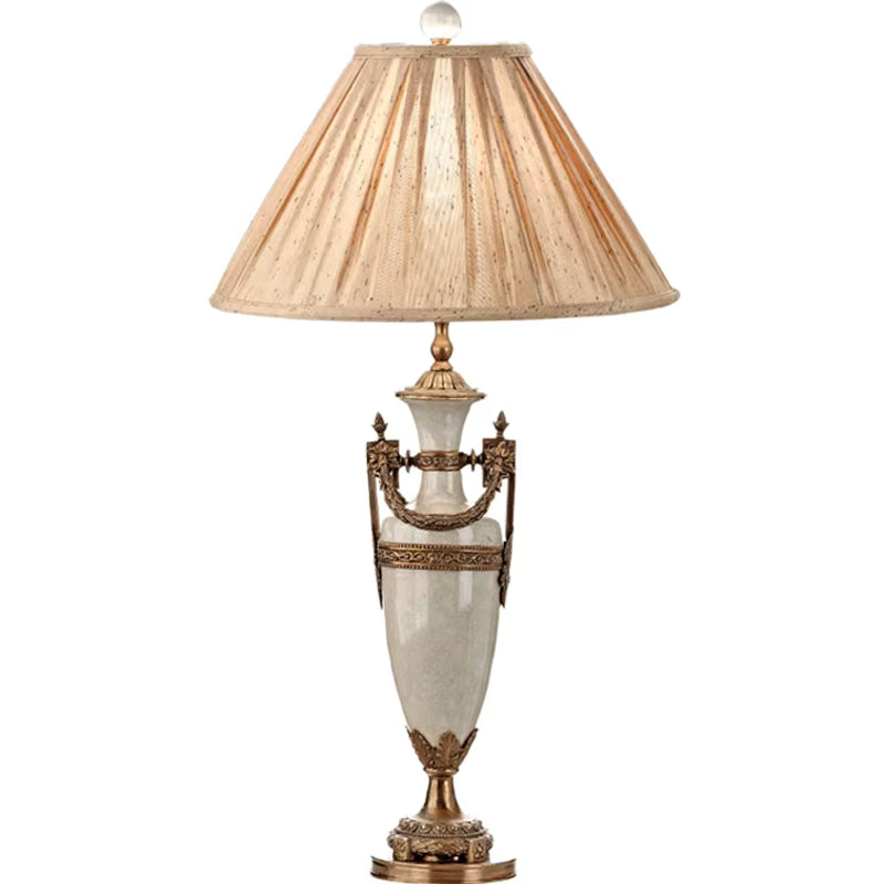 American Vintage Ceramic and copper table lamp