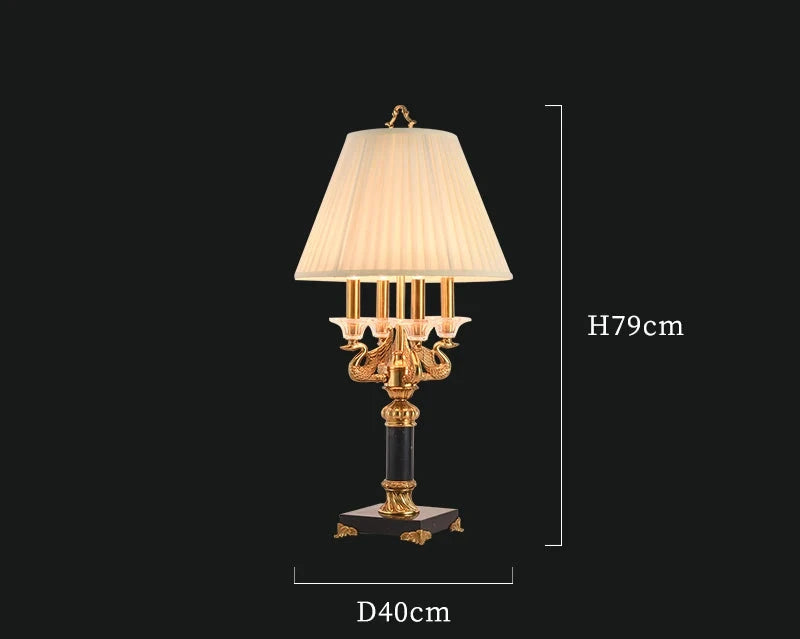 Jade Base Brass Table Lamp – Classic Modern Decorative Lighting