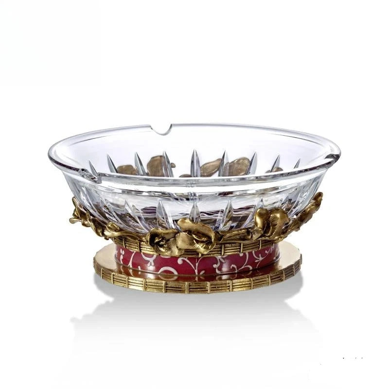 Crystal glass ashtray