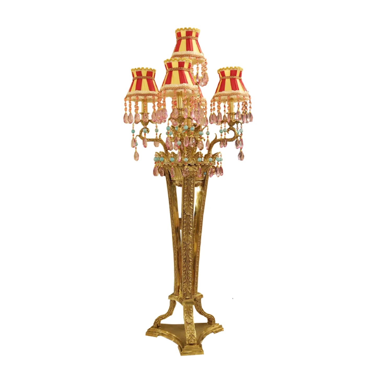 Imperial French Baroque Floor Lamp – A Timeless Brass Masterpiece