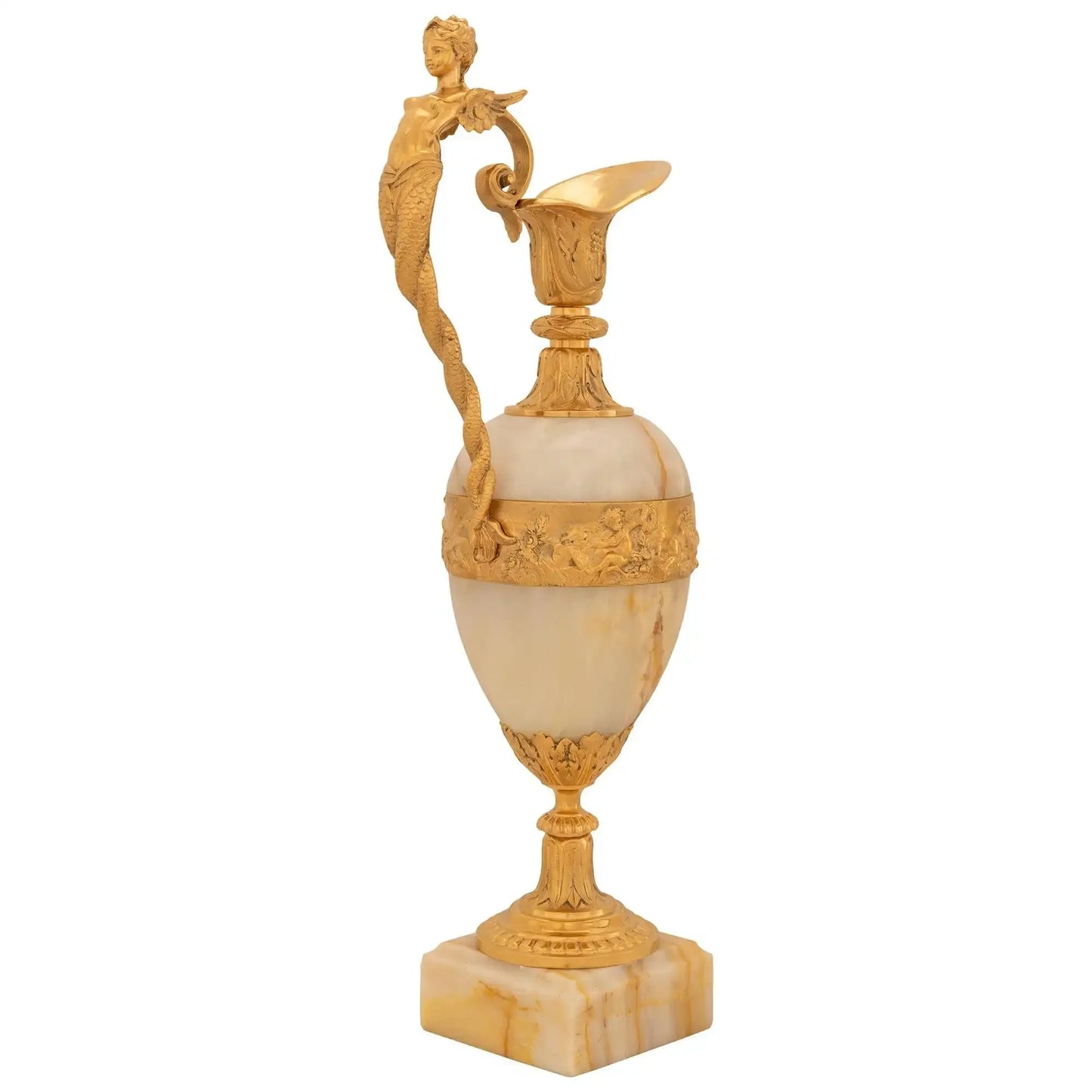 Pair of Luxury Handmade Marble & Bronze Vase