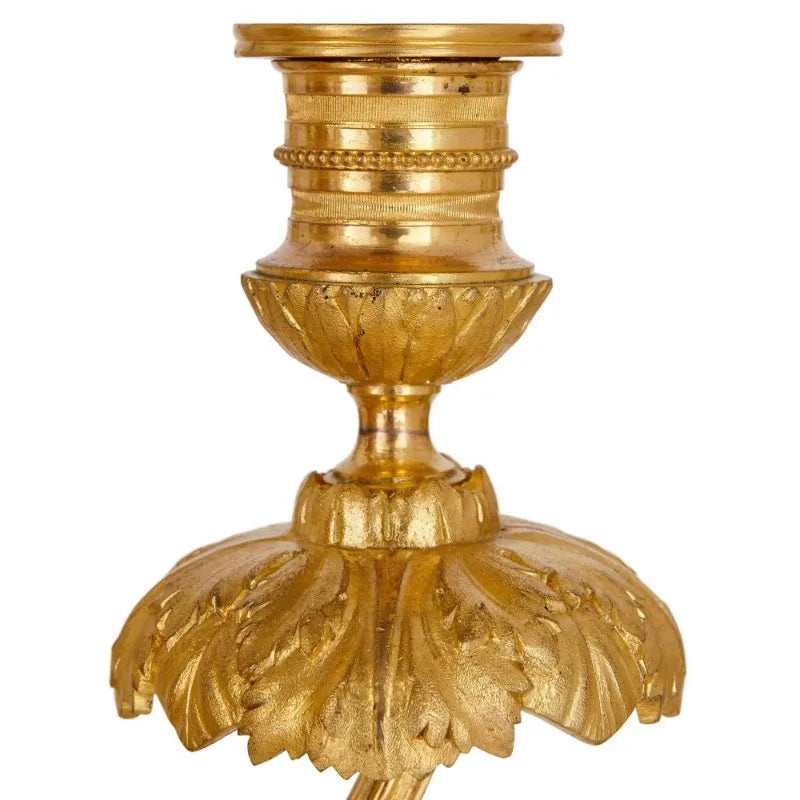 Royal Malachite & Bronze-Plated Candlestick