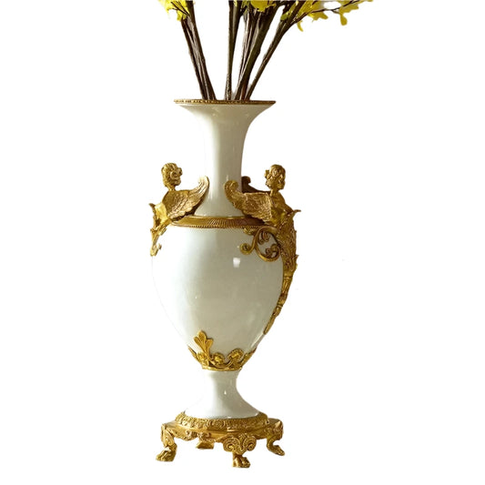 Ceramics with copper large Handcrafted vase