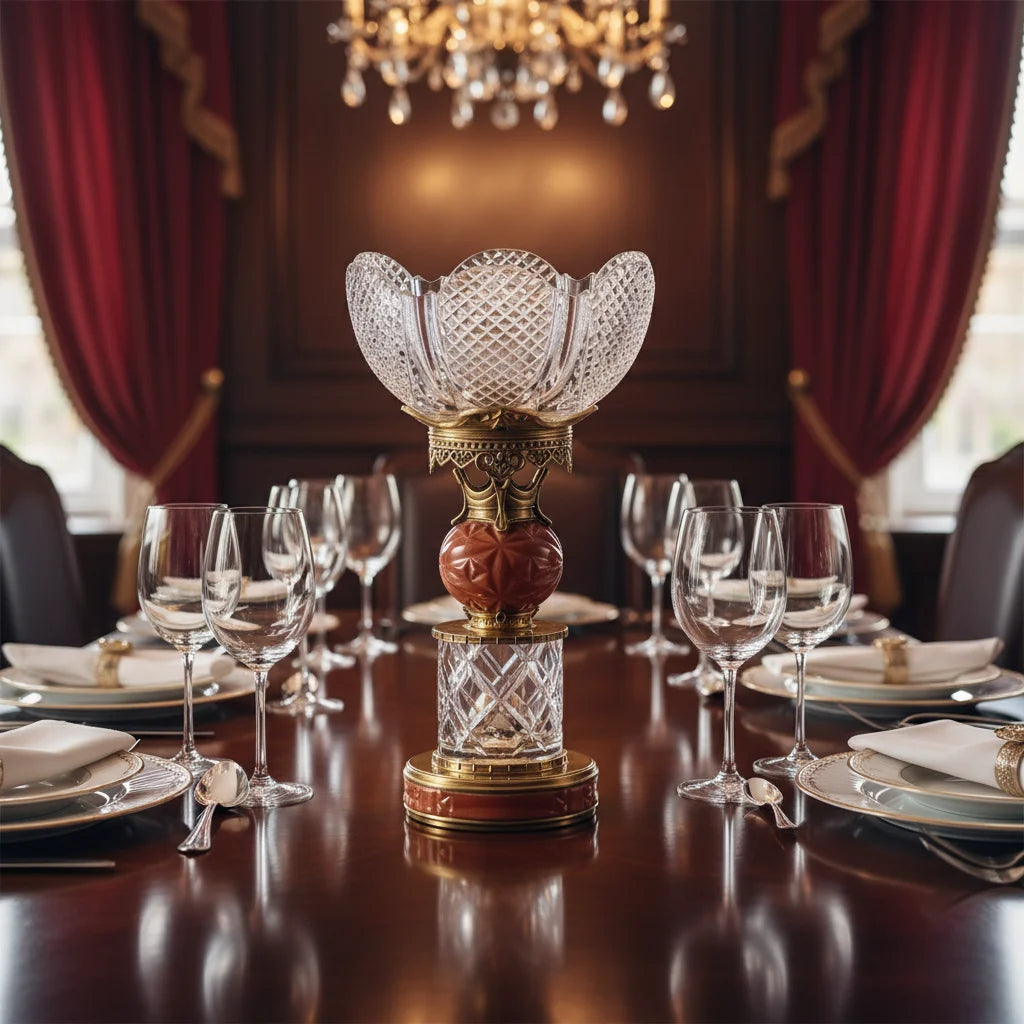 Elegant Crystal with Antique Brass Base