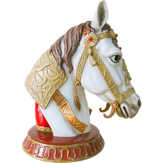 Handicrafts Horse head Statue - Ceramic with copper sculpture