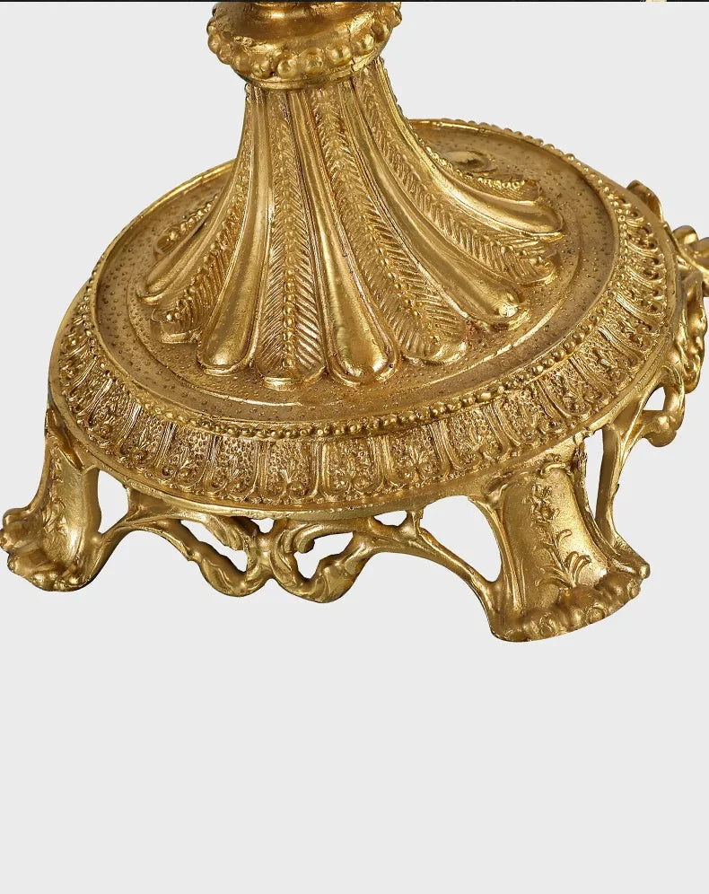 French Vintage Copper Bird Table Lamp