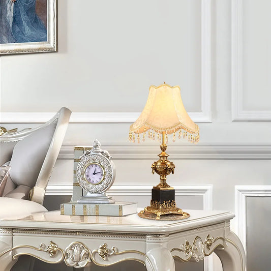 Brass Marble Base Table Lamp