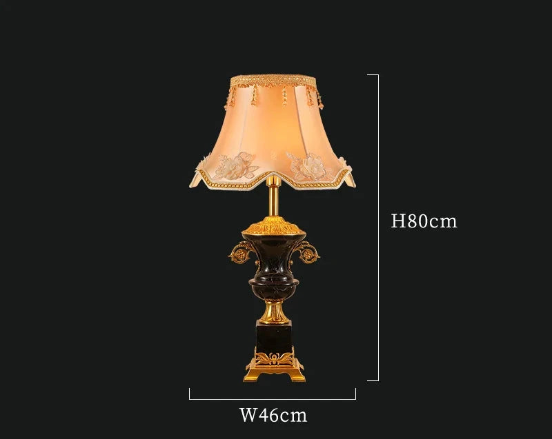 French Luxury Brass Table Lamp