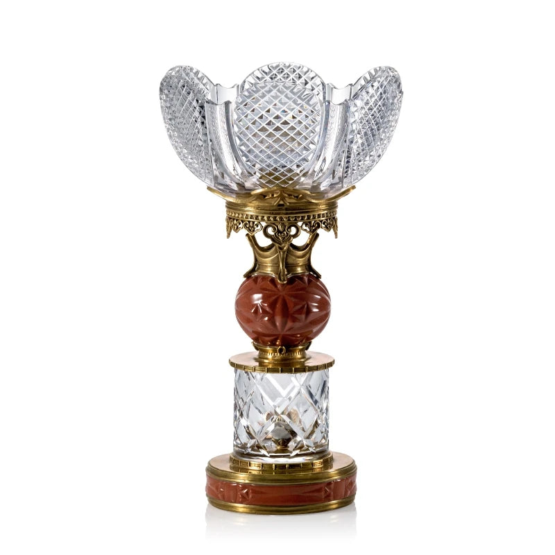 Elegant Crystal with Antique Brass Base