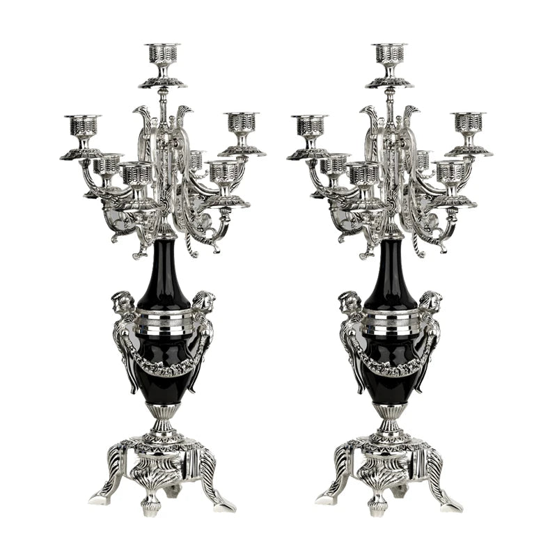 Imperial Baroque Silver Candlestick Masterpiece