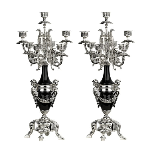 Imperial Baroque Silver Candlestick Masterpiece