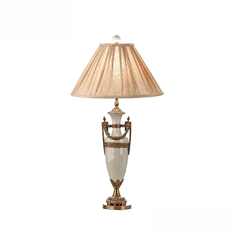 American Vintage Ceramic and copper table lamp