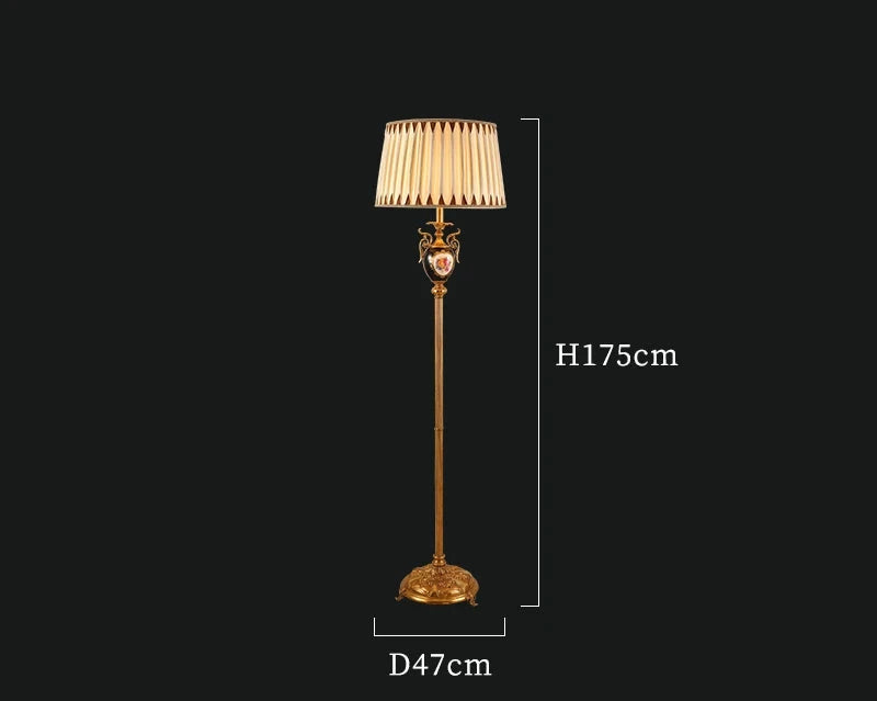 Classic Modern Copper Floor Lamp – Perfect Luxury Lighting for Saudi and Gulf Homes 