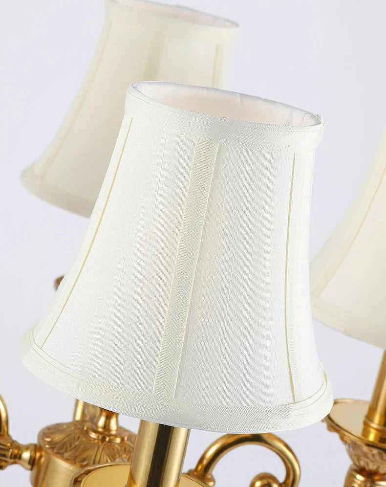 European 4 Lights Brass with Marble Table Lamp