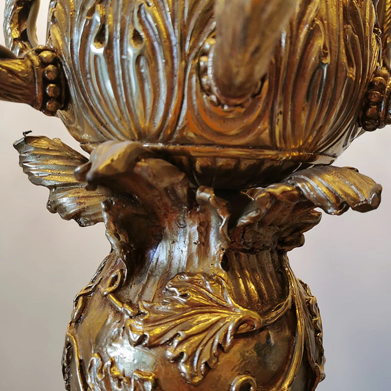 Gold-plated brass god handheld candle lighting bronze floor lamp