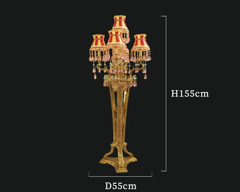 Imperial French Baroque Floor Lamp – A Timeless Brass Masterpiece