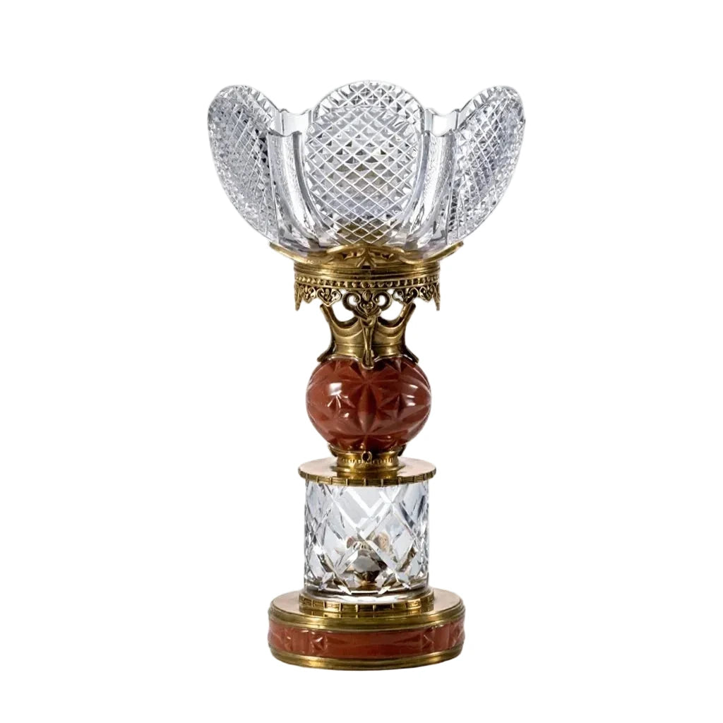 Elegant Crystal with Antique Brass Base