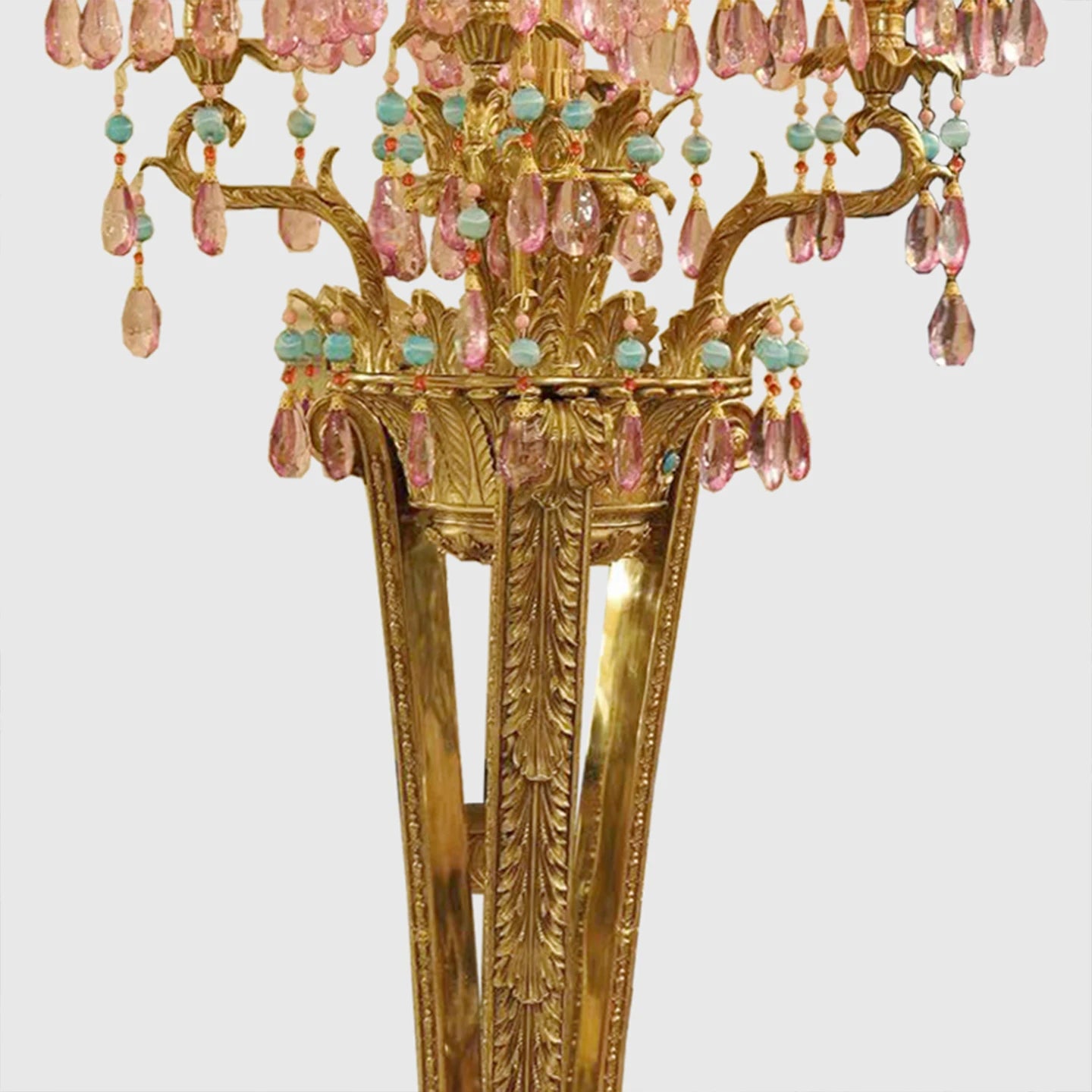 Imperial French Baroque Floor Lamp – A Timeless Brass Masterpiece