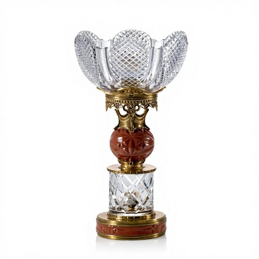Elegant Crystal with Antique Brass Base